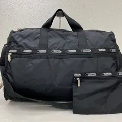 8663　LeSportsac レスポートサック　2way　ボストンバッグ　旅行用バッグ　トラベルバッグ　ポーチ　ブラック　黒　無地　レディース　軽量　カジュアル　シンプル　大きめ　大容量　スポーティー　メンズ　ユニセックスのサムネイル