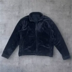 無印良品 MUJI ネイビー フリース ジップアップ ジャケット L XL