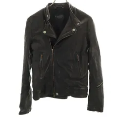 MACPHEE マカフィー 羊革レザー ライダースジャケット 36 ブラック トゥモローランド レディース 古着