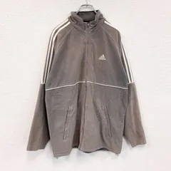 古着 used　adidas　アディダス　ベロアトラックジャケット/ジャージ　灰色　グレー　XLサイズ