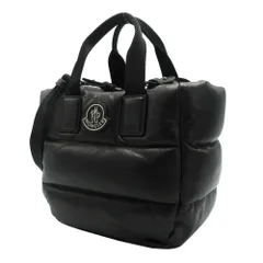 【新品】モンクレール 5L00010 M3708 999 (ブラック) バッグ トートバッグ MONCLER モンクレ 「MINI CARADOC」 レザー ダウン ミニトート 2WAY 斜めがけ アウトレット レディースのサムネイル