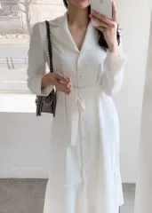 マーメイド ロング シャツワンピース - アイボリー