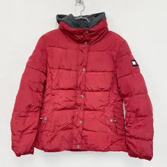 古着 used　TOMMY HILFIGER　トミーヒルフィガー　フルジップ中綿ジャケット　赤　レッド　Lサイズ