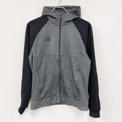 古着 used　adidas　アディダス　フルジップパーカー/フーディー　バイカラー　灰色　グレー　Mサイズ