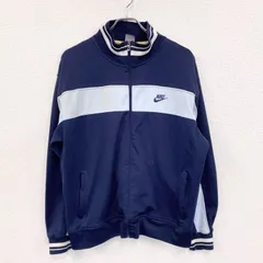 古着 used　00s　NIKE　ナイキ　トラックジャケット/ジャージ　ヴィンテージ　刺繍ロゴ　紺　ネイビー　XLサイズ
