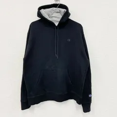 古着 used　champion　チャンピオン　スウェットパーカー/フーディー　黒　ブラック　Lサイズ