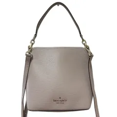 美品 kate spade new york ケイトスペード ダーシー スモール バケット ショルダーバッグ ハンドバッグ グレージュ レディース 古着 中古 USED