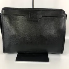 美品 バーバリー クラッチバッグ ノバチェック レザー ブラック