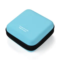 48枚収納 CDケースポータブルEVA blu-ray ディスク収納ケース 大容量 LIOVODE DVD/VCD 収納 (48枚 スカイブルー 48)