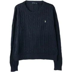 古着 ラルフローレン Ralph Lauren POLO RALPH LAUREN ケーブル編み コットンニットセーター メンズXL相当/eaa608723