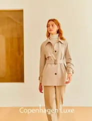 コペンハーゲン ラックス ベージュ ハーフ トレンチ コート