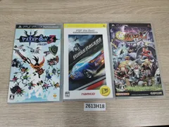 [2613H18]　PSP ソフト３点セット 中古 極魔界村　RIDGE RACERS リッジレーサーズ　パタポン 3 PATAPON PSP ソフト