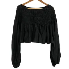 カデュネ　cadune 25SS シャーリングブラウス　ブラック 2026年最新】シャーリングブラウス caduneの人気アイテム - メルカリ