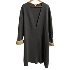 美品 TOCCA トッカ カシミヤブレンド ニットロングカーディガン サイズF グレー レディース 古着 中古 USED