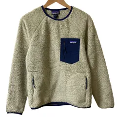良品 patagonia パタゴニア Los Gatos Crew ロストガトスフリースプルオーバー フリース カットソー 25895 サイズXS ベージュ メンズ レディース 古着 中古 USED