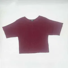 UNIQLO　ユニクロ　Vネック半袖セーター　レッド　Sサイズ　〇□・□〇