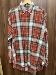 RALPH LAUREN ／ラルフローレン チェックレッド系／長袖シャツ サイズL