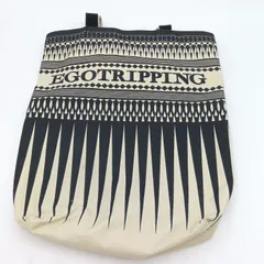 EGO TRIPPING エゴトリッピング ARROWHEAD TOTE トートバッグ アイボリー ブラック 黒 メンズ レディース HBK5-29