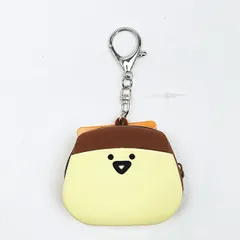 お文具といっしょ プリンさん シリコンミニポーチ (ブラウン)