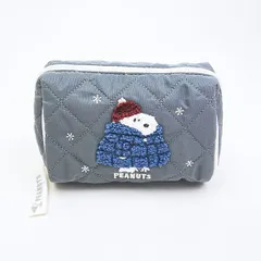 スヌーピー スクエアポーチ (ほっこり) ワンポイント SNOOPY