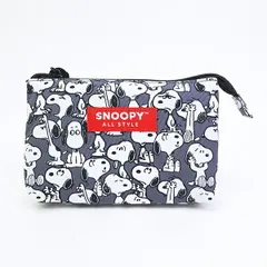 スヌーピー 3ポケットポーチ 総柄 オールスタイル SNOOPY