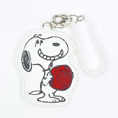 スヌーピー パスケース ダイカット刺繍 ホワイト SNOOPY