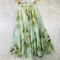 ECLIN エクラン レディース ロングスカート 花柄 グリーン フレアスカート 夏物 □〇のサムネイル