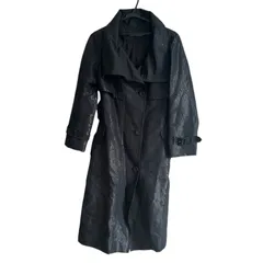  HIROKO KOSHINO ヒロココシノ トレンチコート ブラック レディース 38サイズ【Z1727】