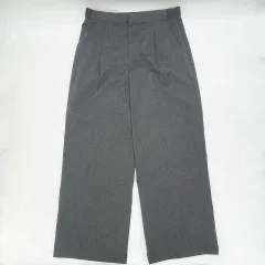 UNIQLO　ユニクロ　ストレートワイドパンツ　グレー　Lサイズ　□□