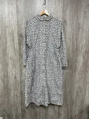 SM2 サマンサモスモス 長袖 小花柄 バックリボンシャツ ワンピース sizeM/ライトベージュ ■◇ レディース