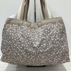 レスポートサック レスポ トートバッグ ホワイト×ベージュ 花柄 軽量 