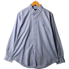 古着 ラルフローレン Ralph Lauren CUSTOM FIT 長袖 ボタンダウンシャツ メンズL相当/eaa584955