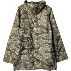 古着 00年代 米軍実品 迷彩柄 ABU デジタルタイガーカモ ミリタリー レインパーカー USA製 X-SMALL メンズXS相当/eaa584924