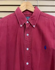 POLO RALPH LAUREN メンズ レッド 長袖シャツ M