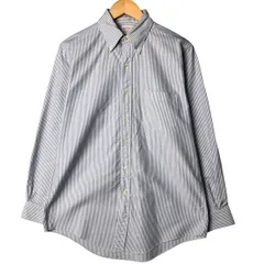 古着 90年代 ブルックスブラザーズ Brooks Brothers MAKERS 長袖 コットンストライプシャツ USA製 メンズL相当 ヴィンテージ/eaa585233