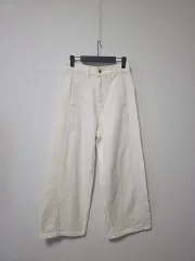 アイボリー ワイド デニム パンツ (2