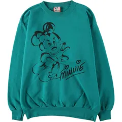 古着 90年代 DISNEY DESIGNS MINNIE MOUSE ミニーマウス キャラクタースウェットシャツ トレーナー USA製 レディースXL相当/eaa585946