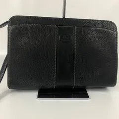 美品 バーバリー クラッチバッグ ノバチェック レザー ブラック