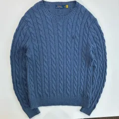 POLO ラルフローレン 新モデル 刺繍 コットン ケーブル編み ニット