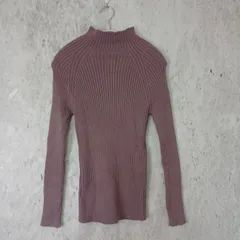 レディース トップス ボトルネック ニット Mサイズ 長袖 紫 ◇〇
