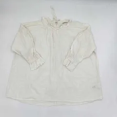 Samansa Mos2　サマンサモスモス　レース付きスモックブラウス　オフホワイト　フリーサイズ　〇□☆