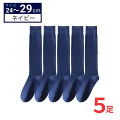 消臭 抗菌 メンズ 靴下 ビジネスソックス  ネイビー 5足セット / 蒸れにくい靴下 やわらか天然コットン使用 高品質 丈夫  24-29cm 男性用