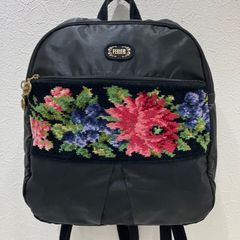 8707 FEILER フェイラー リュック バックパック 花柄 ブラック系 黒