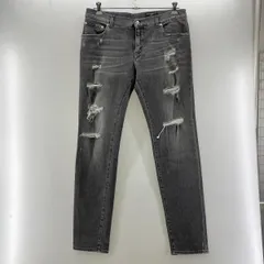 【中古】DOLCE&GABBANA DGロゴプレート ダメージスキニーデニム グレー size 54 ドルチェ＆ガッバーナ[24]のサムネイル