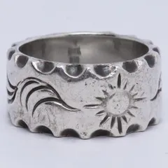 19号 ARIZONA FREEDOM 波模様 花模様 太陽リング シルバー