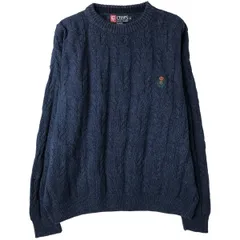古着 90年代 ラルフローレン Ralph Lauren CHAPS チャップス ケーブル編み コットンニットセーター USA製 メンズXL相当/eaa608718