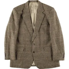 古着 アクアスキュータム Aquascutum チェック柄 ウールテーラードジャケット 英国製 メンズL相当/eaa609532