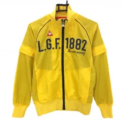 ルコック 2WAYジャケット イエロー×グレー 裏地メッシュ 袖着脱可  レディース M ゴルフウェア le coq sportif