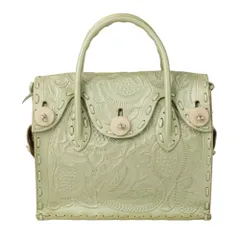 美品 CARVING TRIBES カービングトライブス グレースコンチネンタル マエストラS ハンドバッグ メタリックゴールド レディース 古着 中古 USED