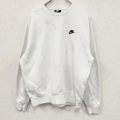 古着 used　NIKE　ナイキ　スウェット/トレーナー　ロゴ刺　白　ホワイト　Mサイズ